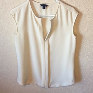 J.Crew Crepe Cap Sleeve Sleeveless Top Cream -Sz 4
